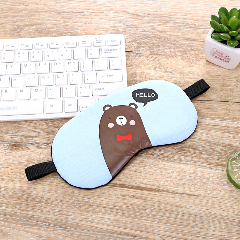 アイマスク 動物たちがあいさつする癒しのおやすみアイマスク