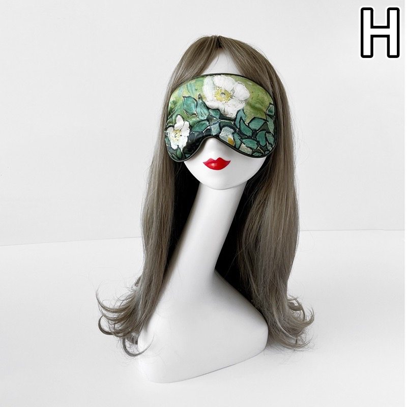 絵画風アイマスク遮光睡眠旅行用