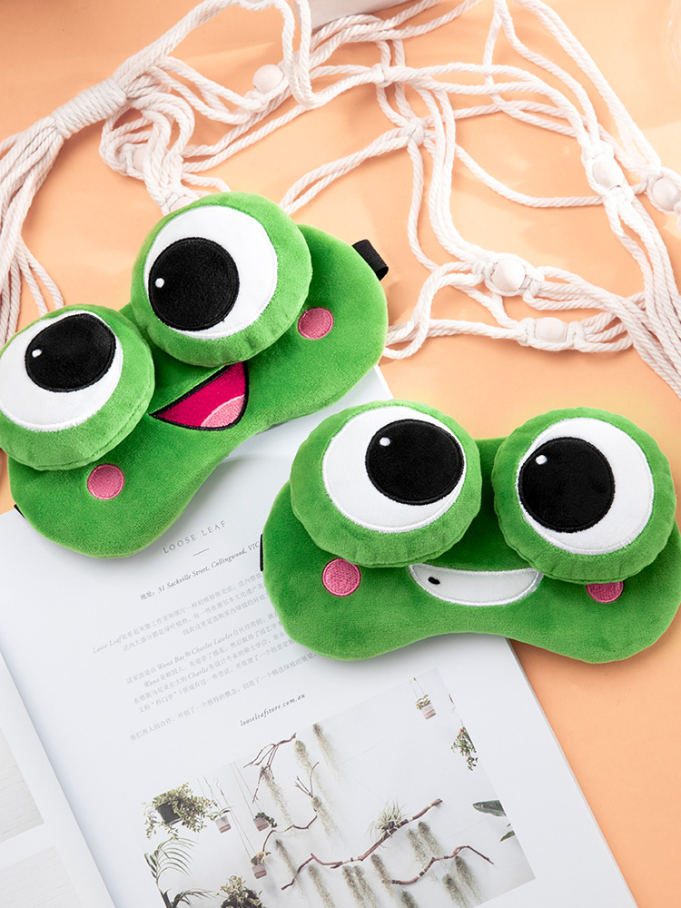 アイマスク おめめぱっちり蛙君面白安眠アイマスク
