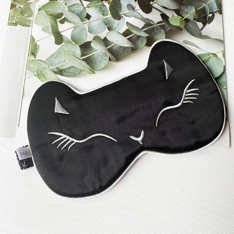 アイマスク にゃんこ夢見る絹のお昼寝仮面