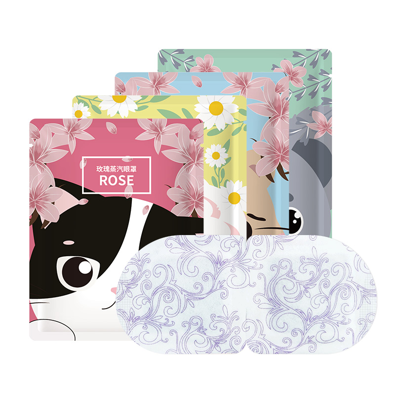 アイマスク 蒸気式温感アイマスク花柄デザイン使い捨てタイプ