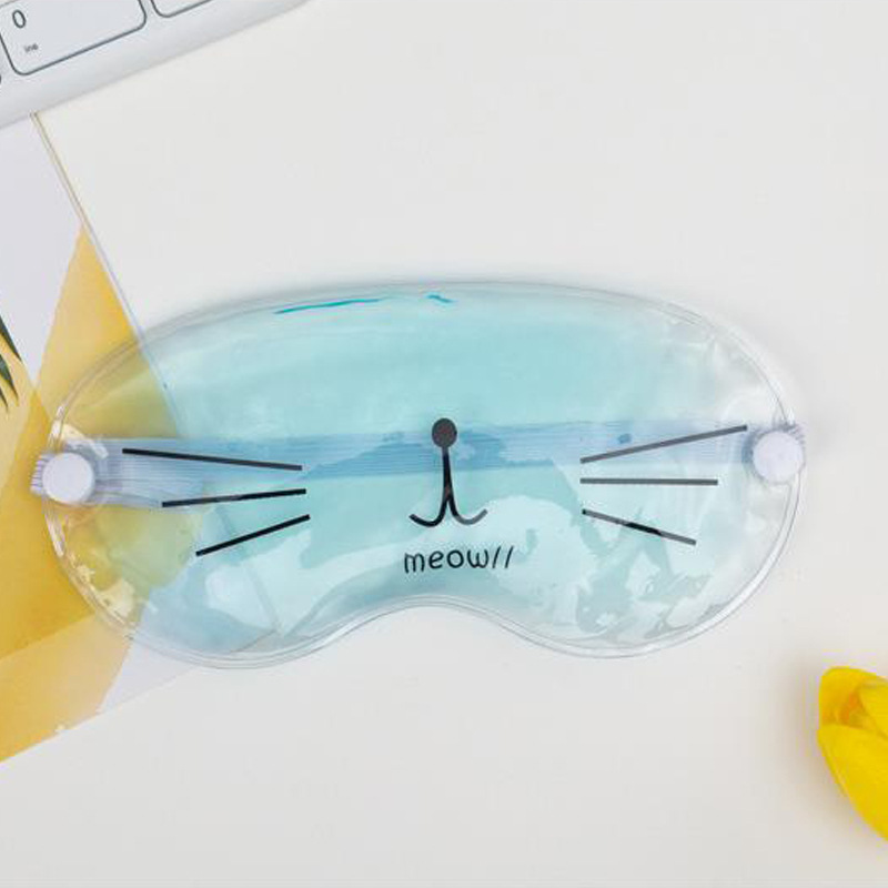 アイマスク 猫の顔デザインひんやり冷却ジェルアイマスク