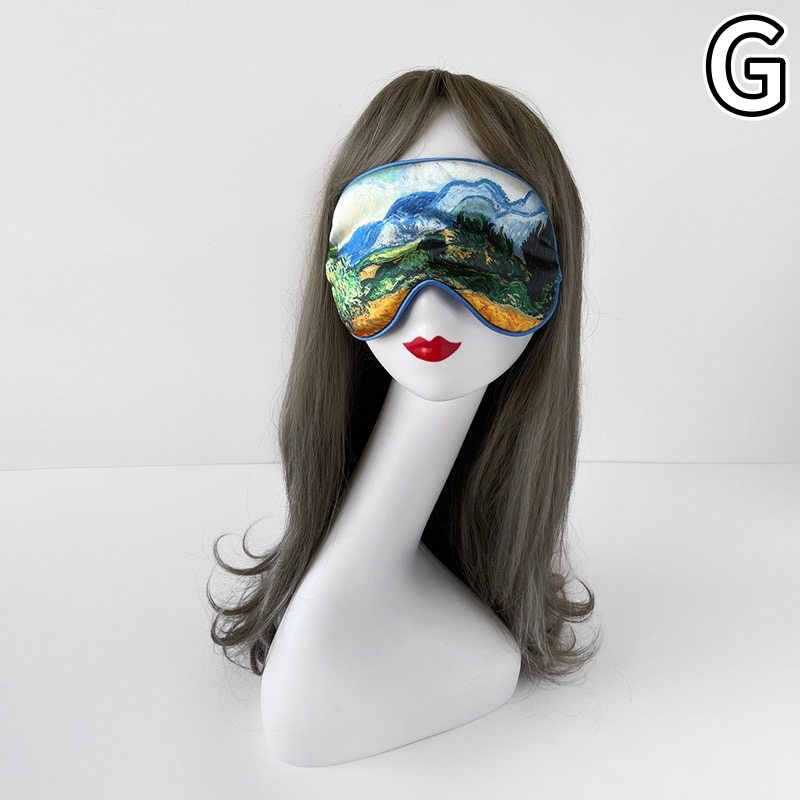 絵画風アイマスク遮光睡眠旅行用
