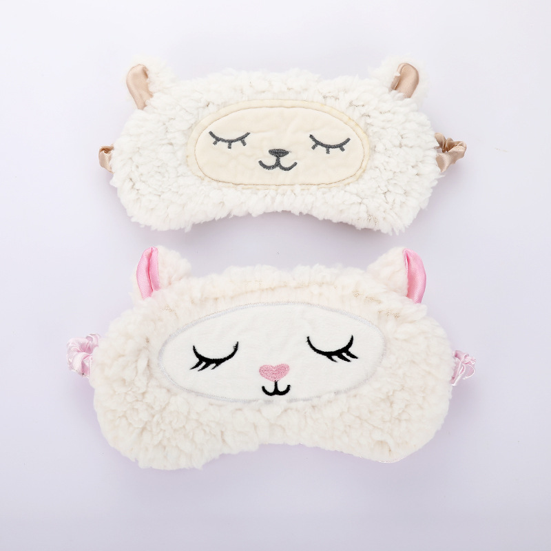 アイマスク もこもこ羊さんと猫ちゃんの夢見るアイマスク