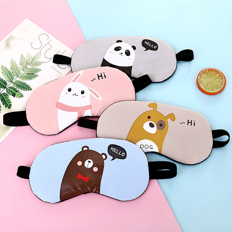 アイマスク 動物たちがあいさつする癒しのおやすみアイマスク
