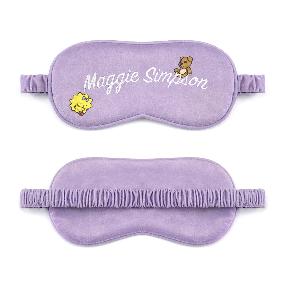 アイマスク ふんわり素材刺繍 ぬいぐるみモチーフ付き