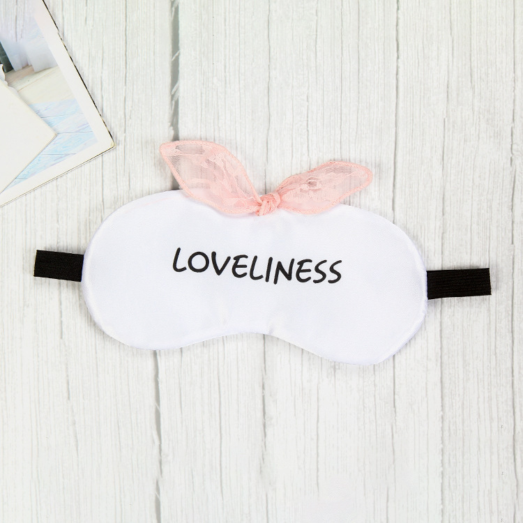 アイマスク うさ耳レース付き安眠アイマスク