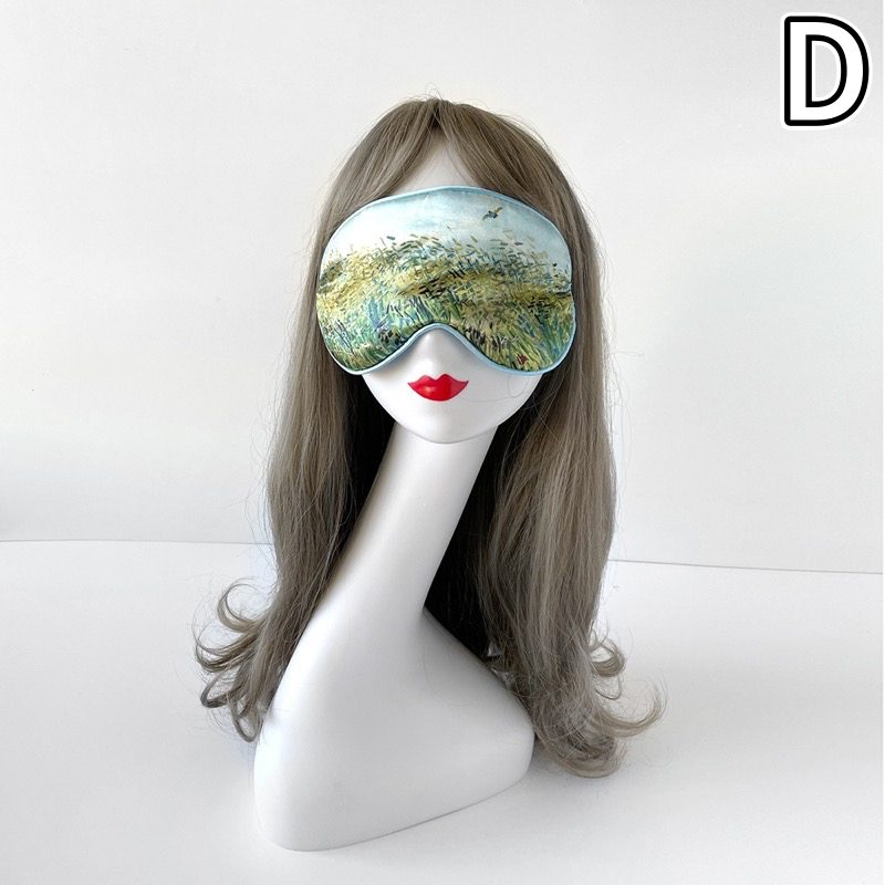 絵画風アイマスク遮光睡眠旅行用