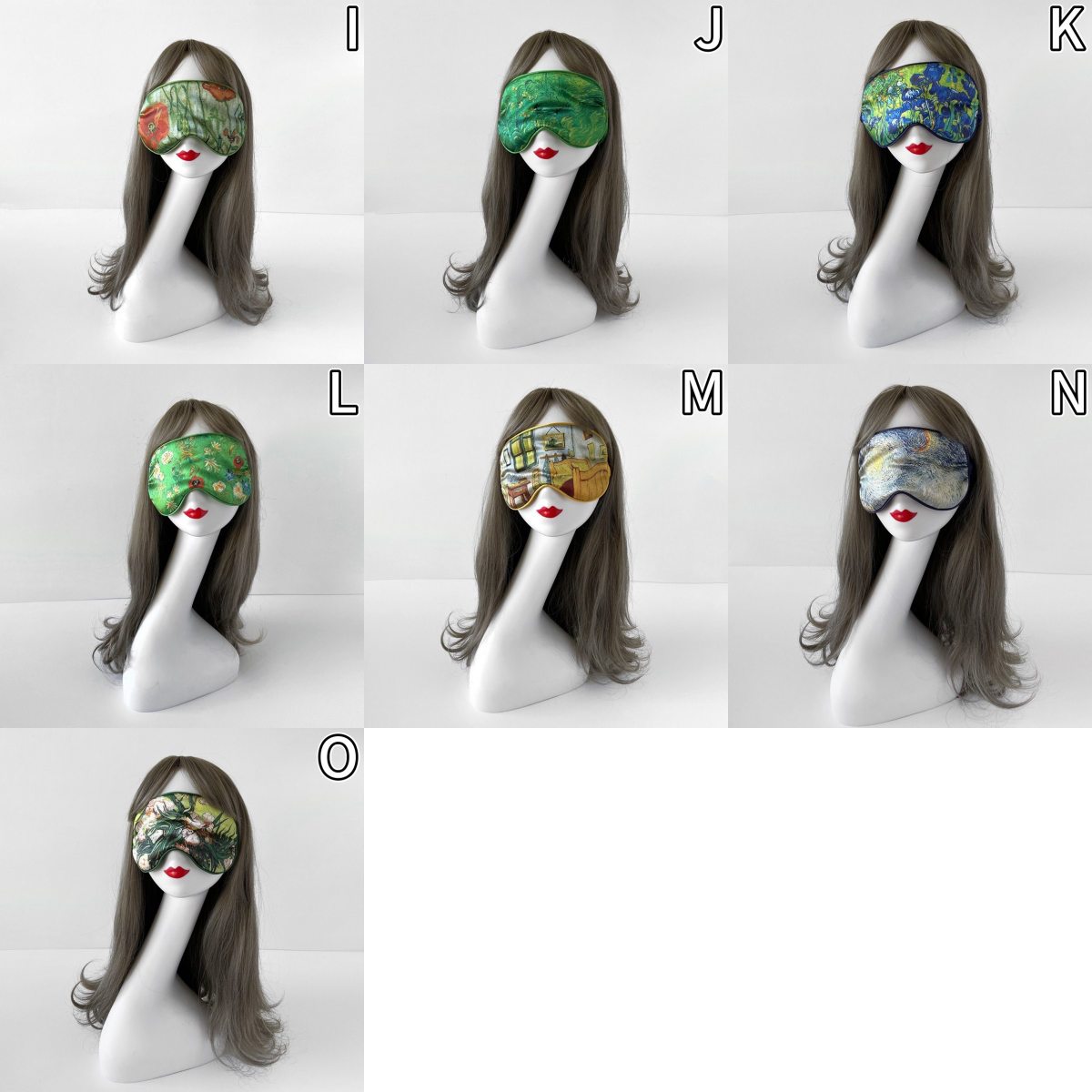 絵画風アイマスク遮光睡眠旅行用