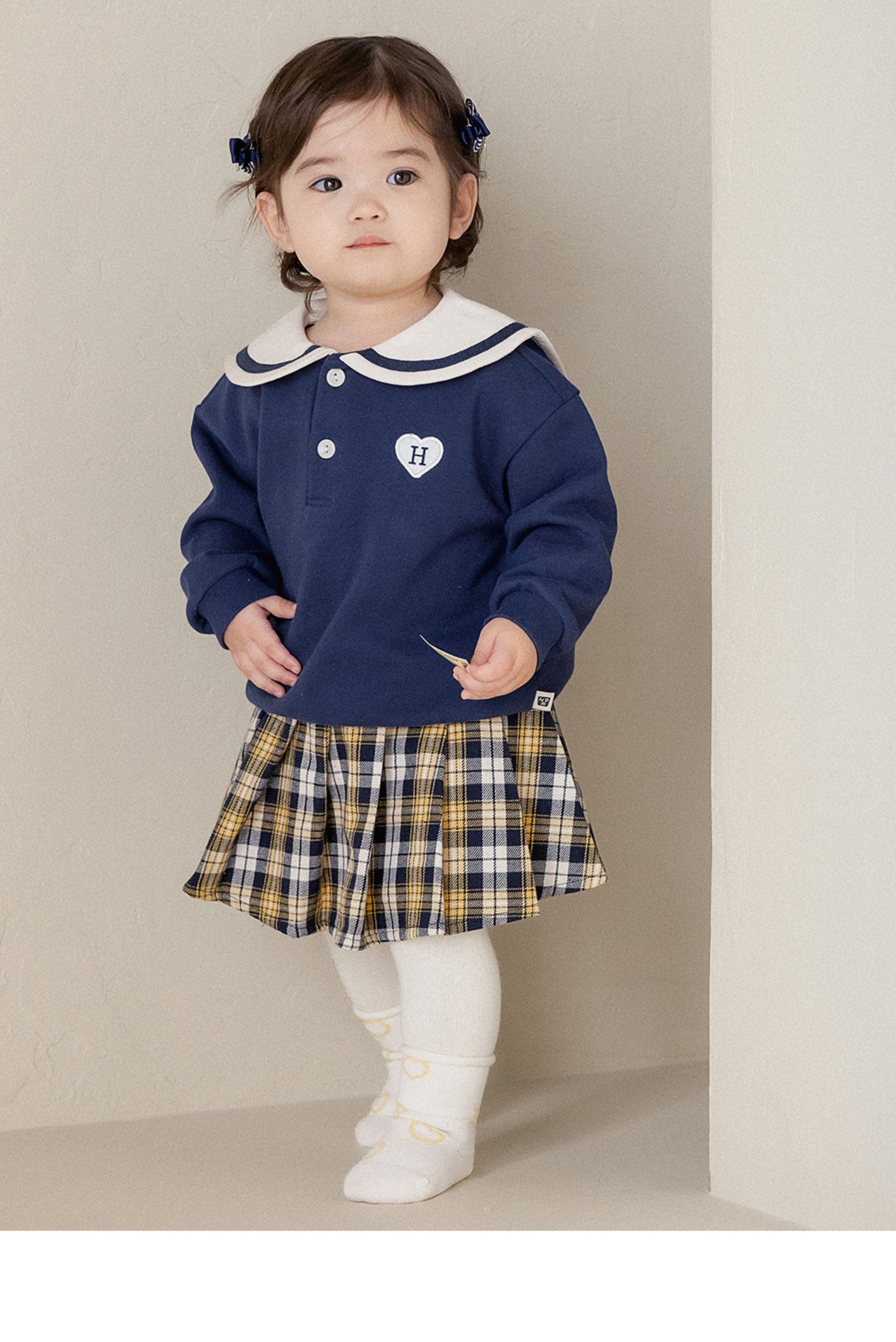 セーラー服 ハートワッペン幼児用セーラーワンピース