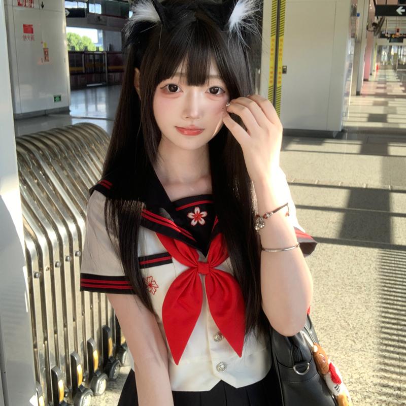 セーラー服 桜モチーフ 長袖セーラー制服