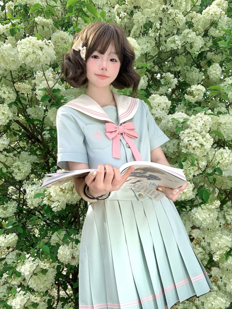 セーラー服 清楚リボン セーラー半袖ブラウス