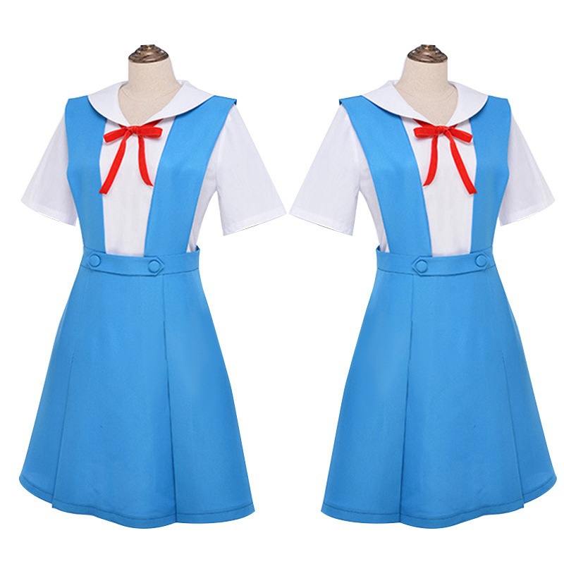 セーラー服 リボン飾り付きジャンパースカート風セーラー服