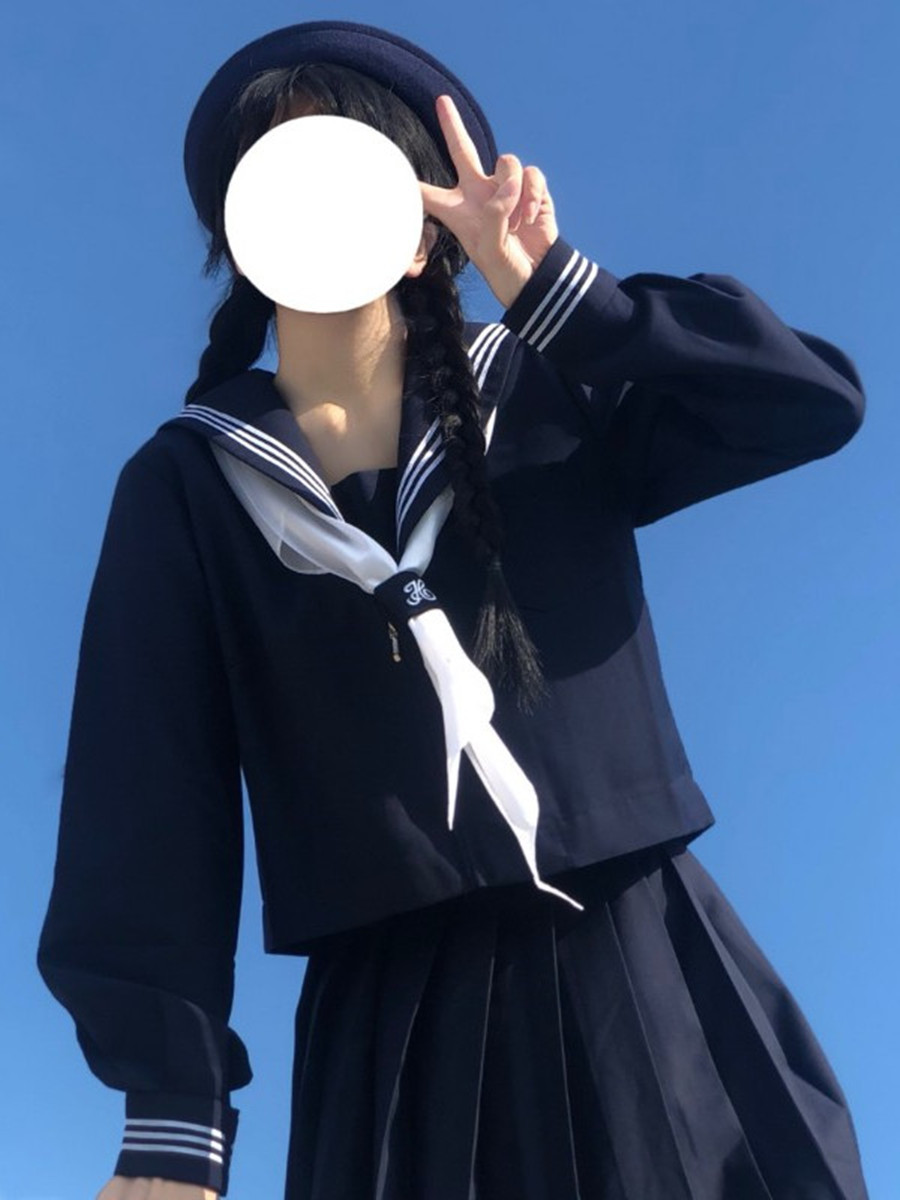 セーラー服 クラシック風マリンセーラー長袖ブラウス