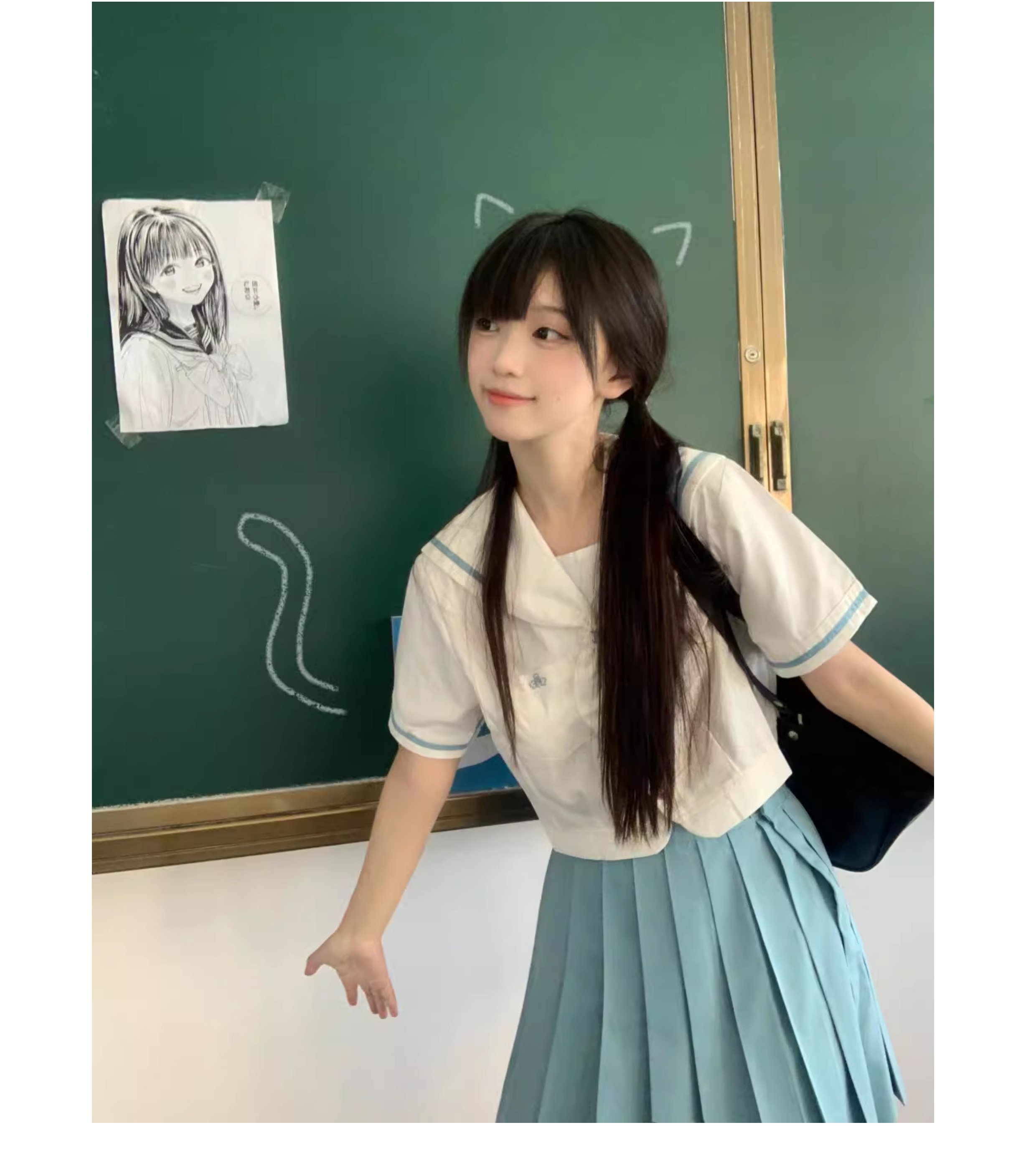 セーラー服 清涼感あふれる半袖セーラートップス