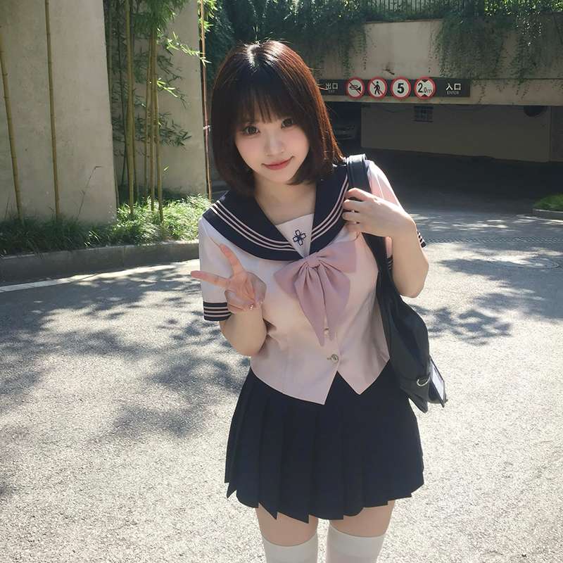 セーラー服 桜色トップス