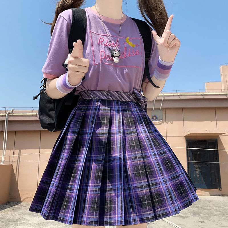 プリーツスカート セーラー服風制服セット