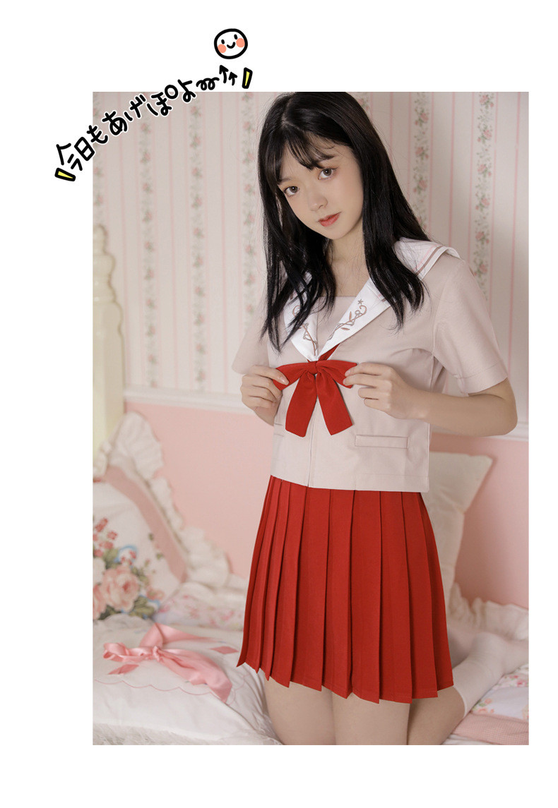 セーラー服 刺繍入り清楚セーラーブラウス