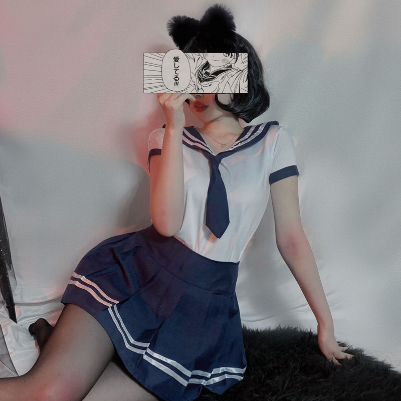 セーラー服 猫耳付き正統派セーラー服