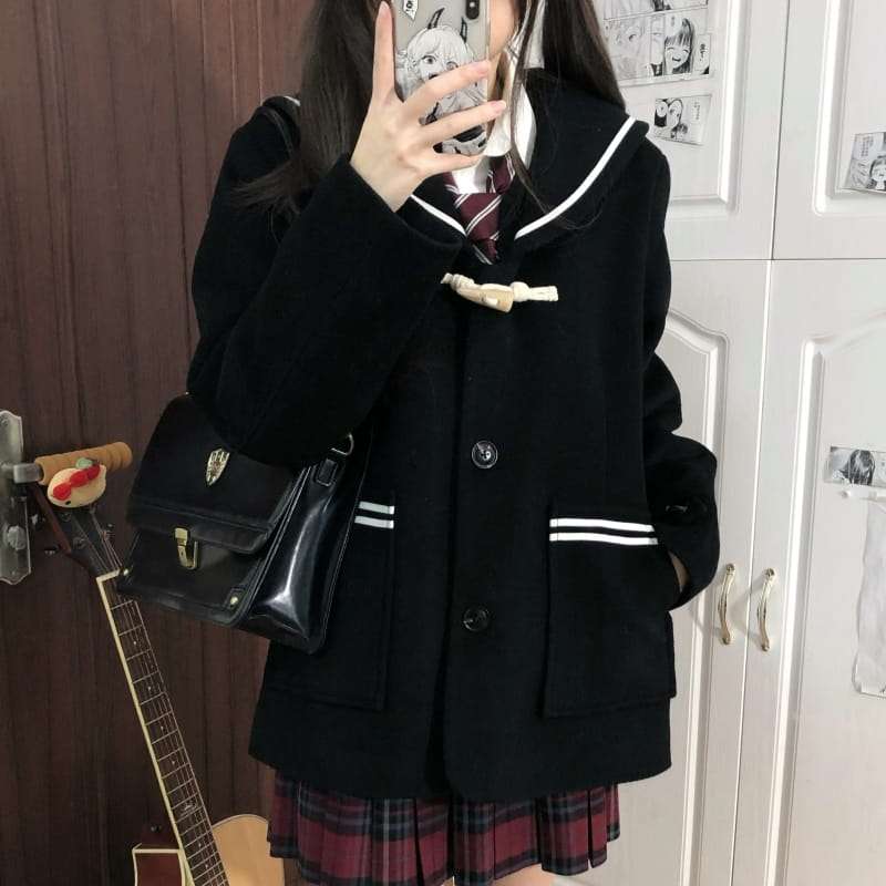 セーラー服 学生風コート カーディガン