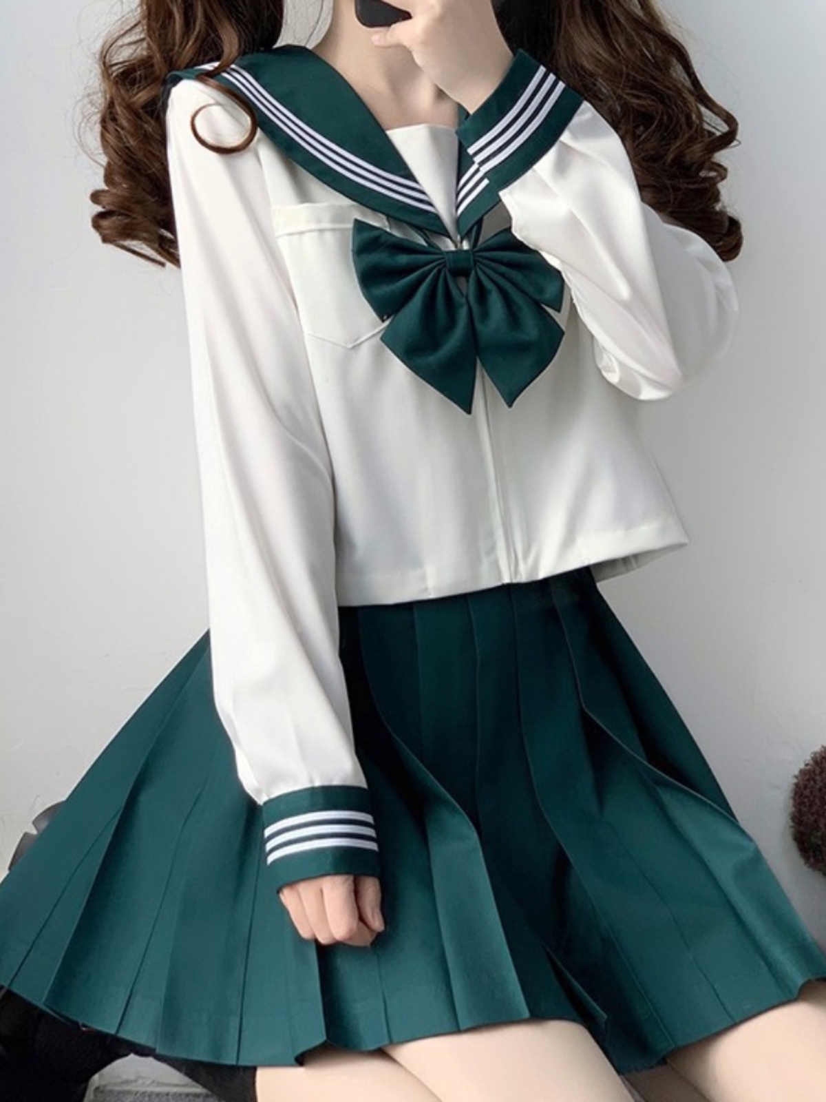 セーラー服 クラシカル海軍風セーラー長袖ブラウス
