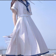 セーラー服 白基調セーラーワンピース