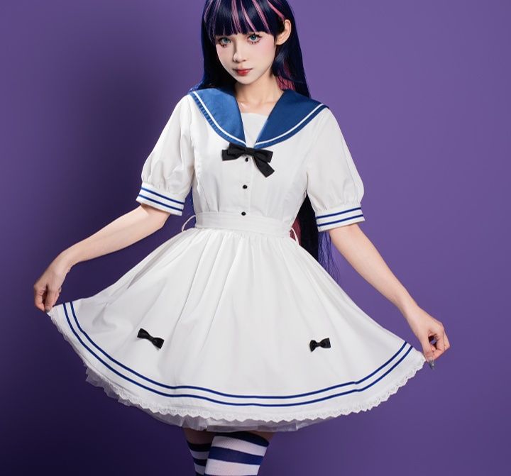 セーラー服 水兵風ロリータセーラー服ワンピース