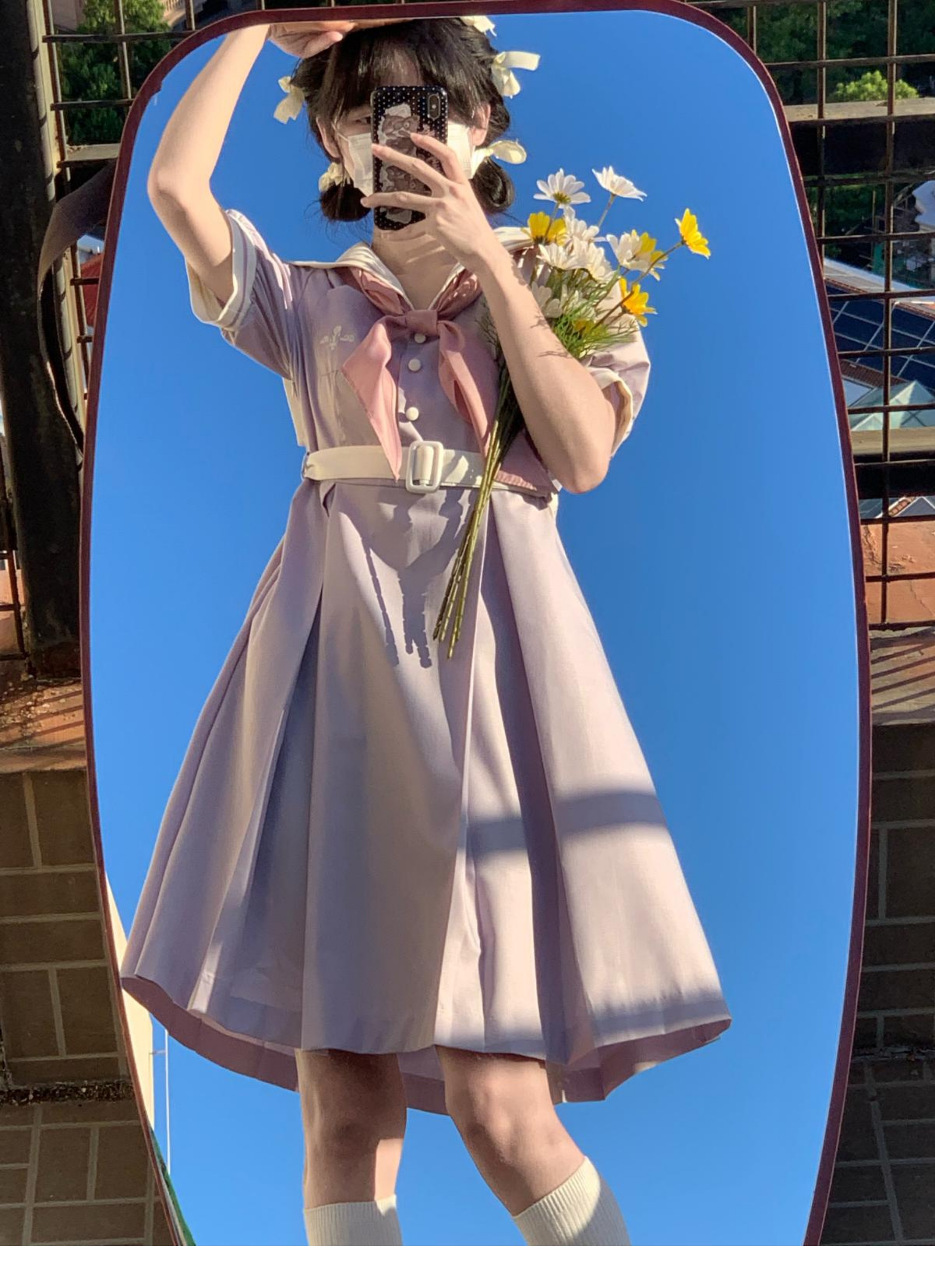 セーラー服 甘めガーリー ワンピース