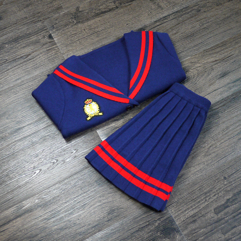セーラー服 クラシックセーラー風 カーディガン&スカートセット