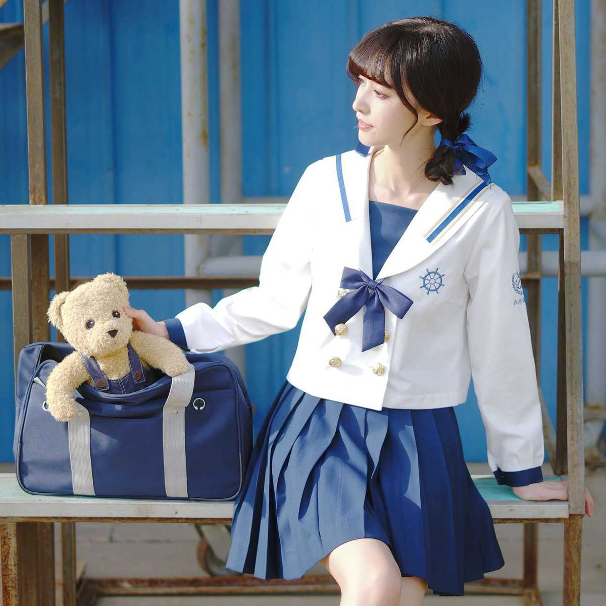 セーラー服 ブルーアクセント セーラーブラウス