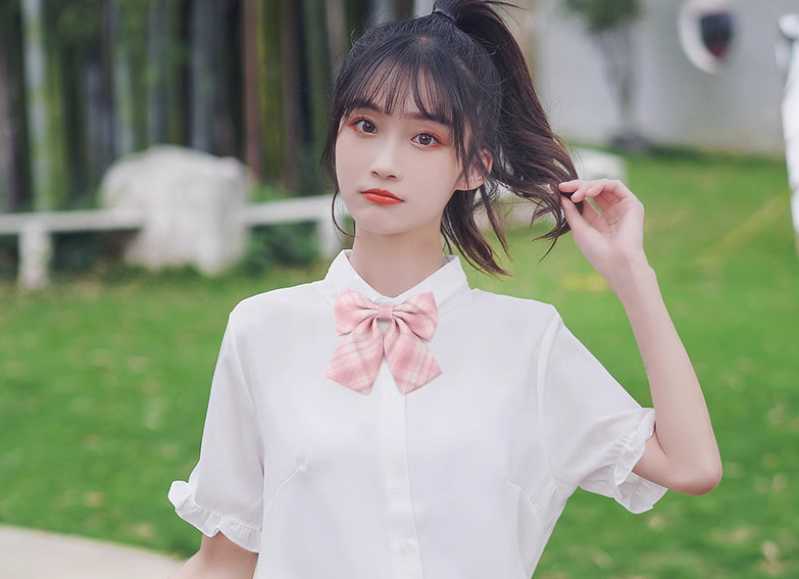 セーラー服 セーラーリボン付きプリーツミニワンピース