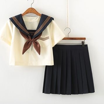 セーラー服コスプレ系清楚で上品な伝統的セーラー服セット