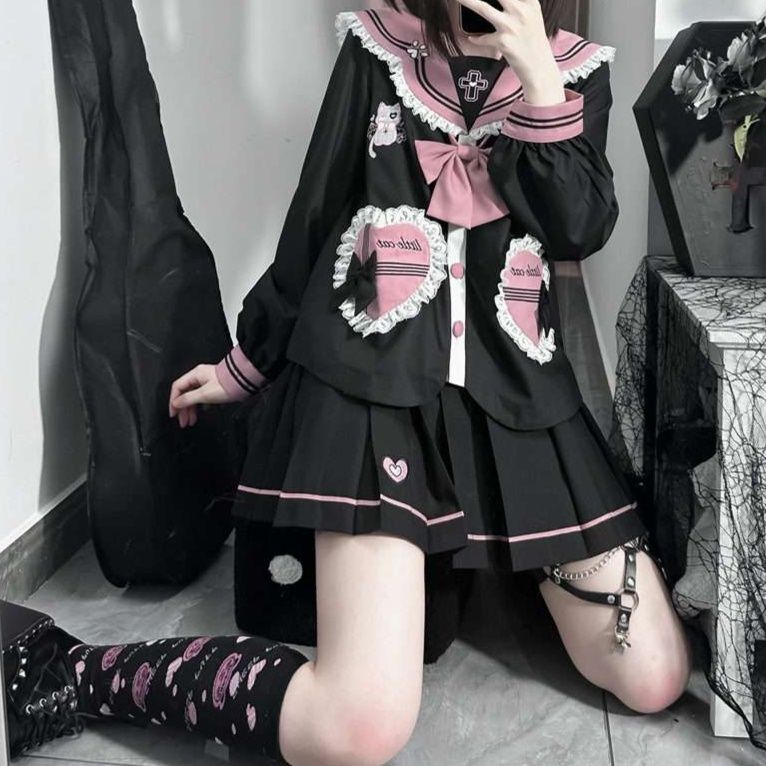 セーラー服 ゴスロリ風 セット