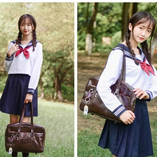 長袖本格派三本ラインセーラー服上下セット