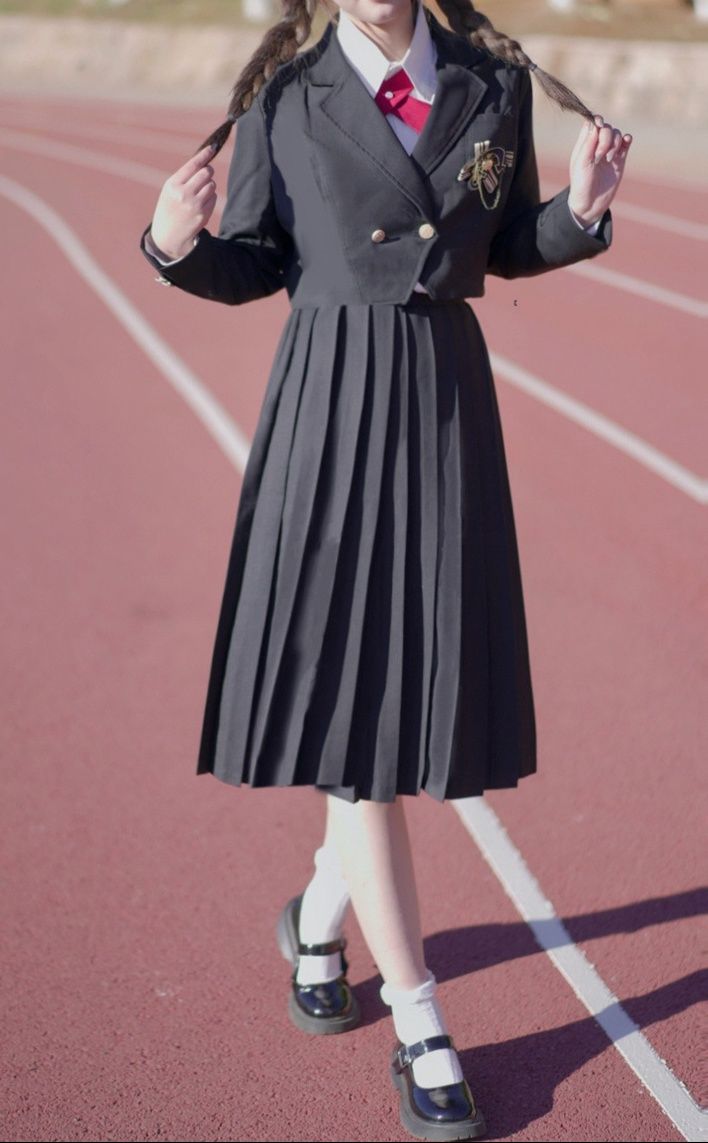 セーラー服風長袖トップス/ブラウスクラシック襟ロングデザイン