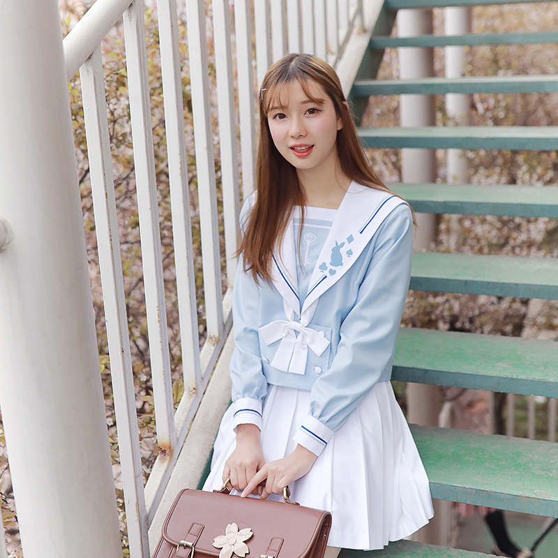 セーラー服 うさぎモチーフ大判襟セーラートップス