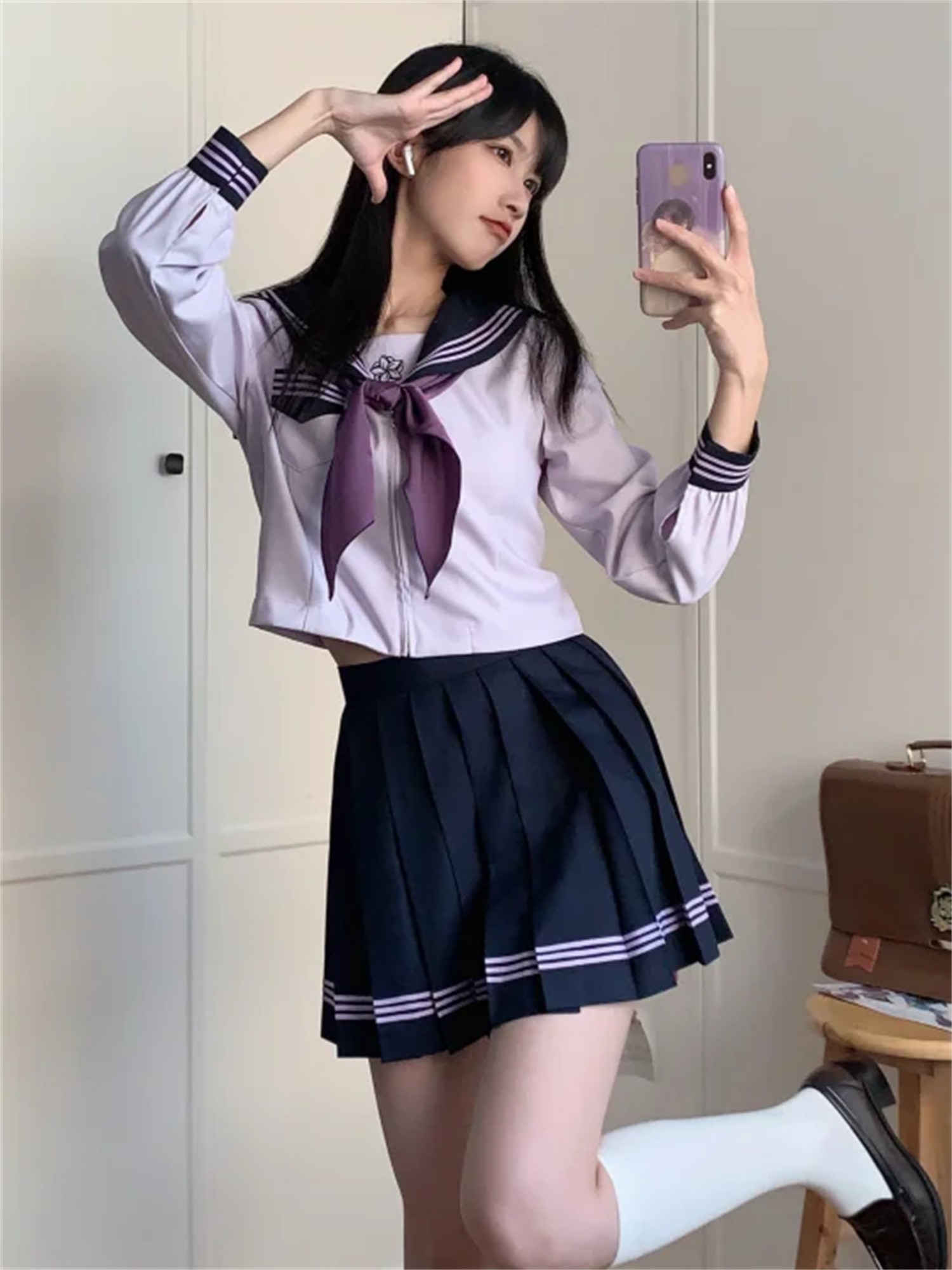 セーラー服 清楚リボン セーラーブラウス