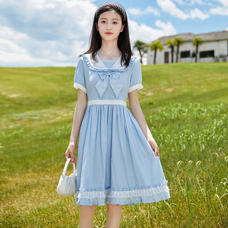セーラー服 ふんわりセーラーカラーワンピース