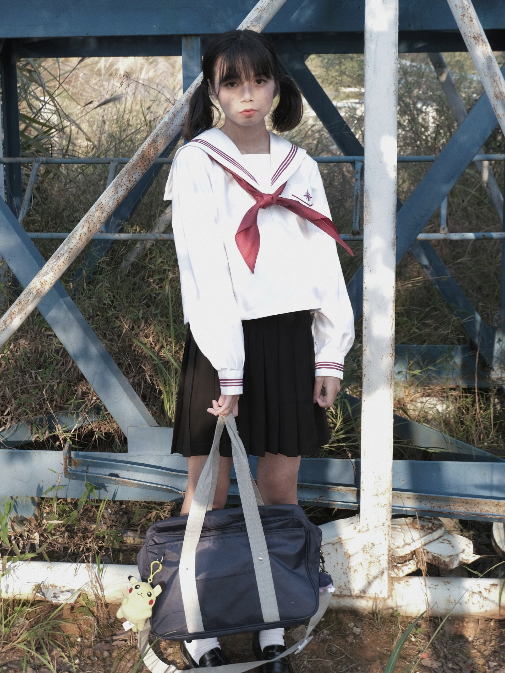 セーラー服 星型ワッペン付きマリン風セーラートップス
