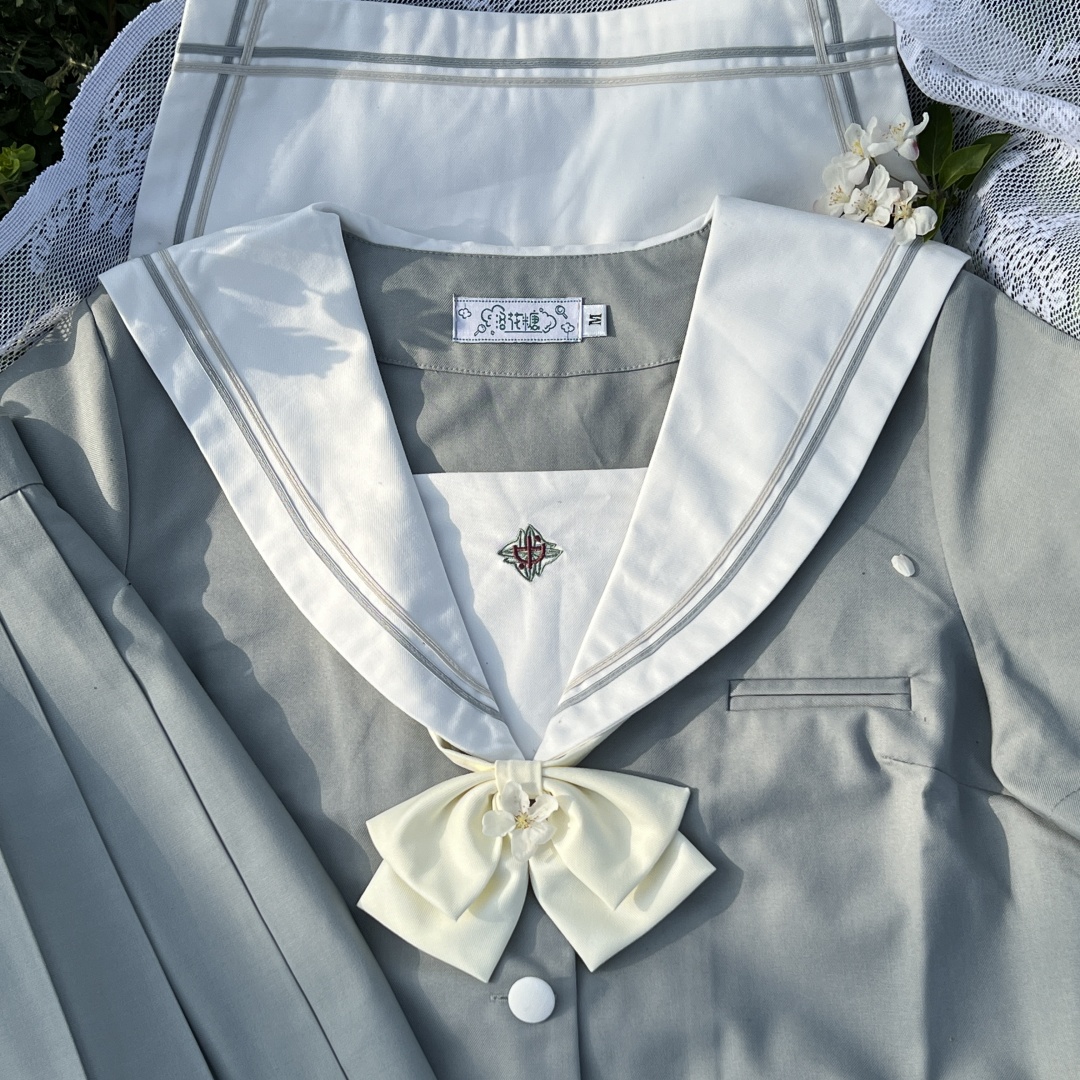 セーラー服 清楚リボン飾り半袖セーラートップス