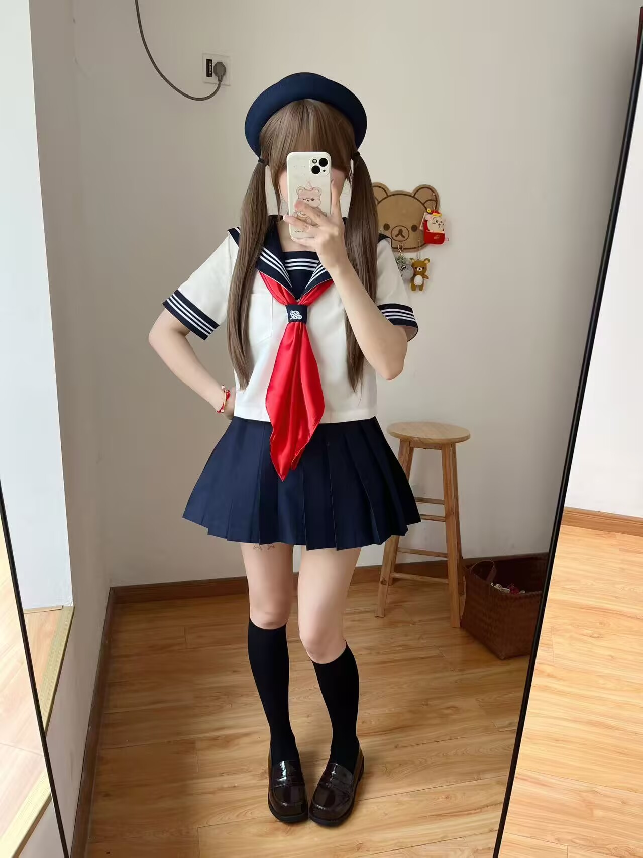 セーラー服 ベレー帽付き正統派セーラー服