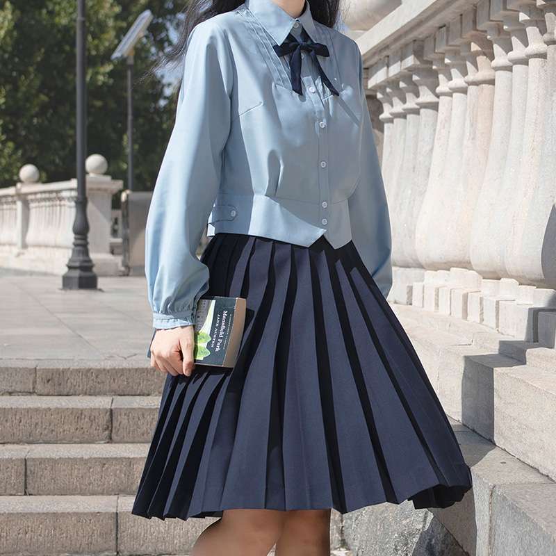 クラシックスタイル 長袖ブラウス リボン付き　セーラー服専門店