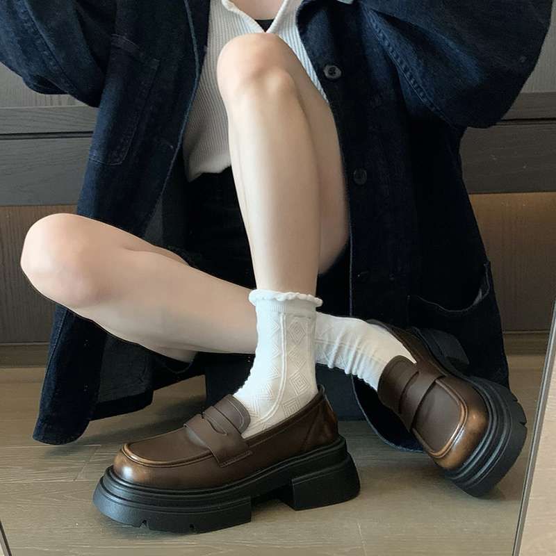 セーラー服  レトロ学生風厚底ローファー