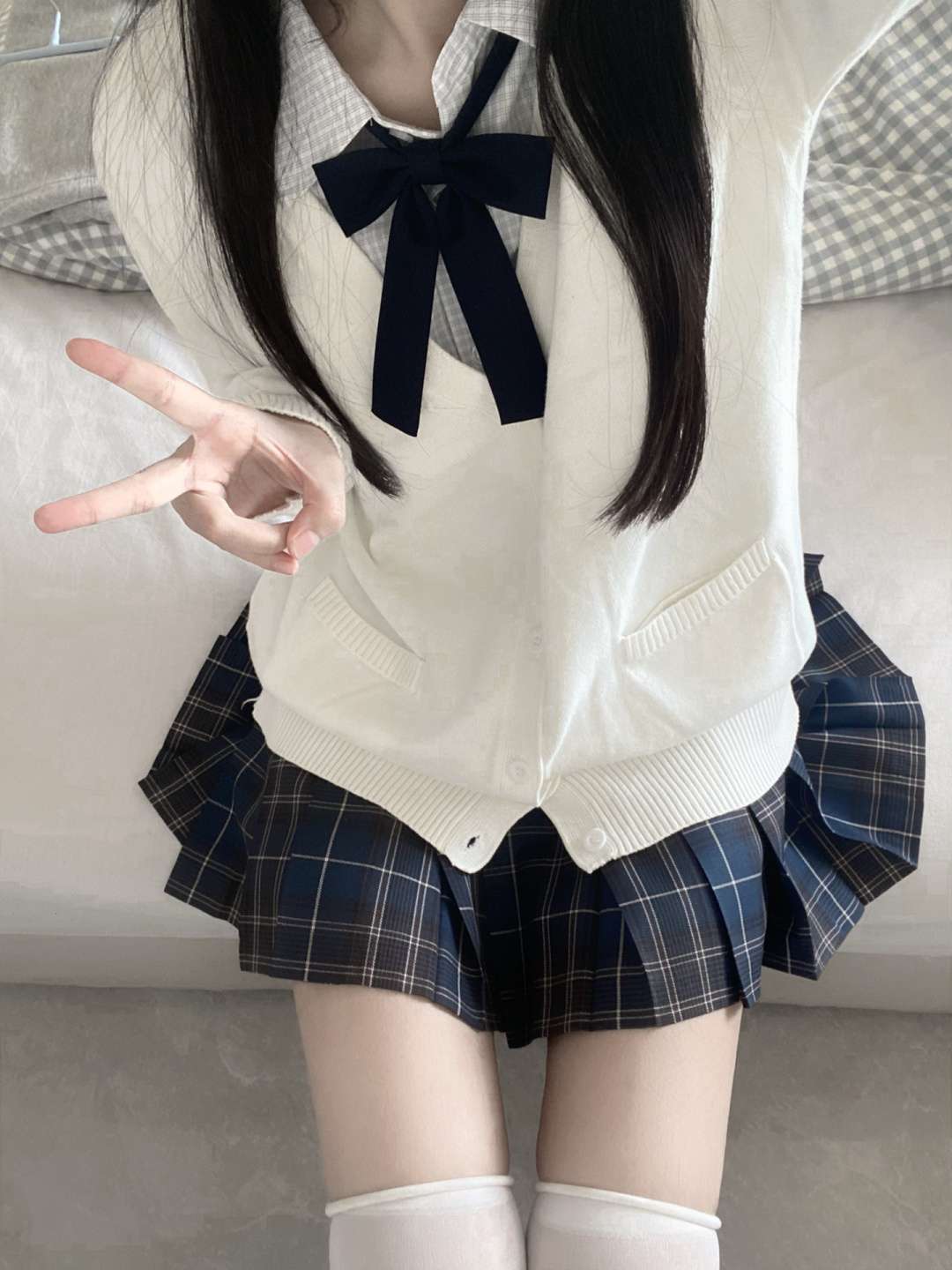 ゆったりセーラー服風カーディガン