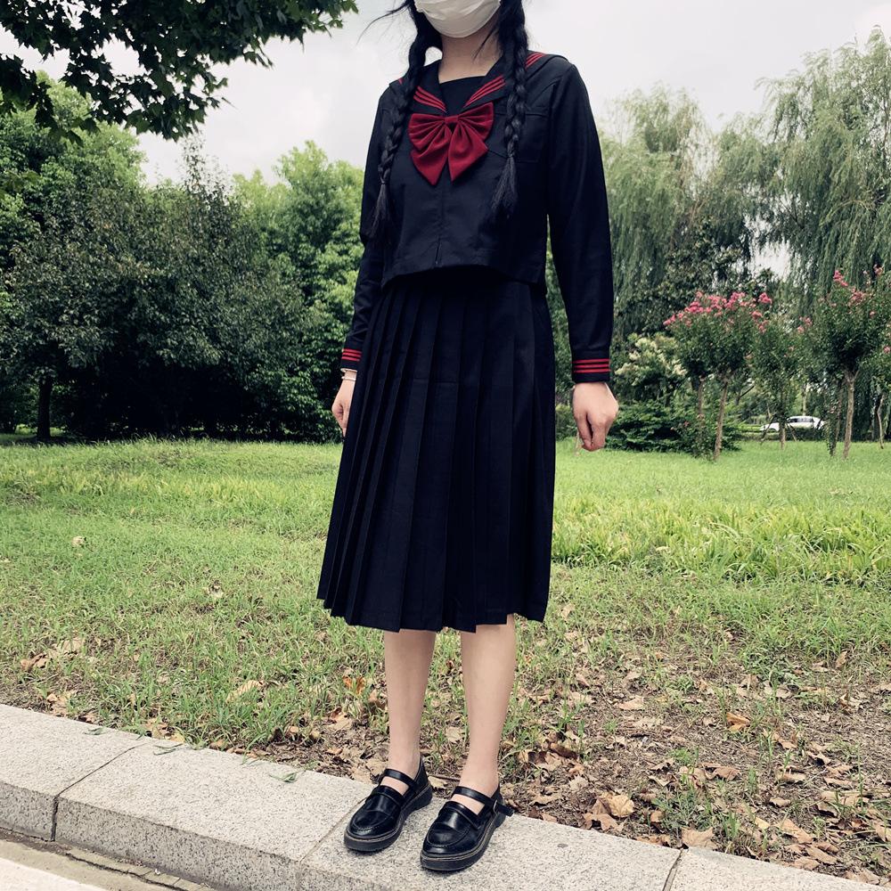 セーラー服 リボン付き伝統デザインセーラー服