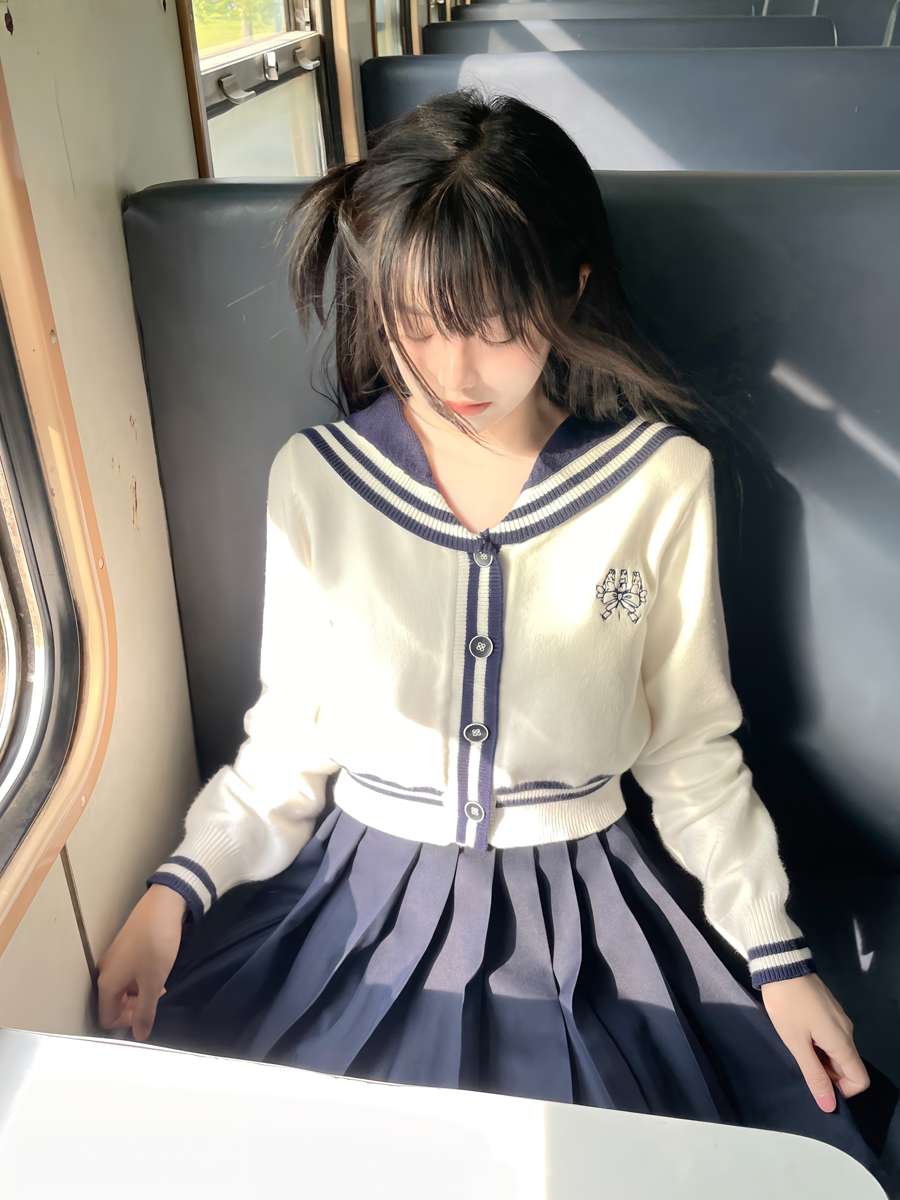 セーラー服 学生風セーラーカーディガン