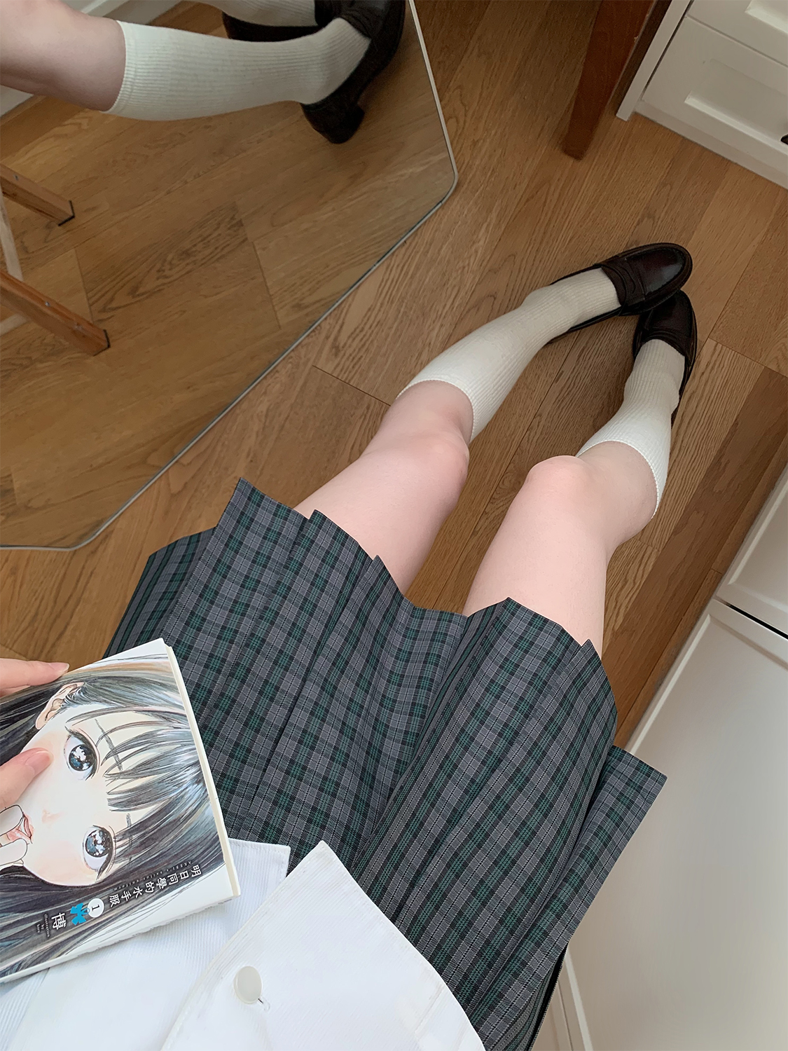 セーラー服 胸ポケット付き半袖セーラーブラウス