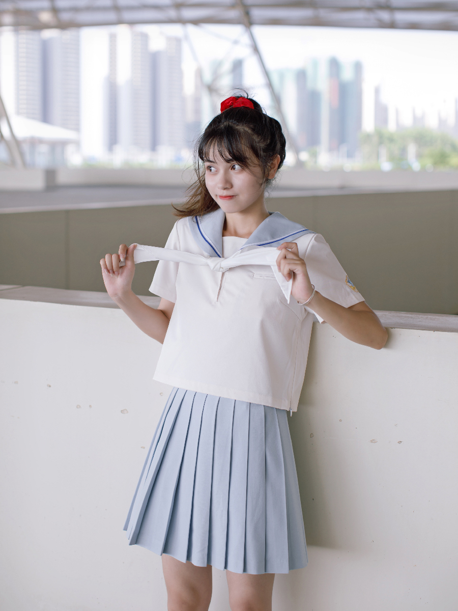 セーラー服 爽やか夏季セーラー半袖トップス