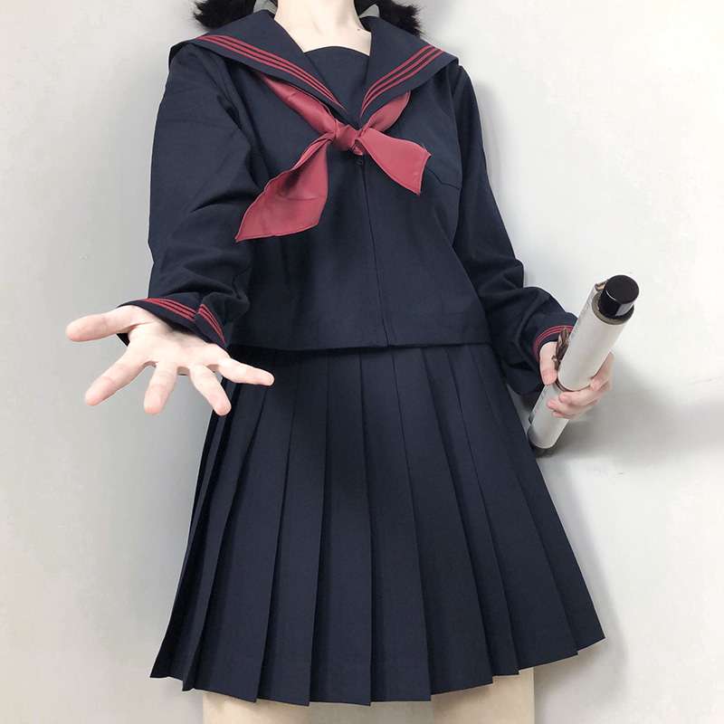 伝統的セーラー服 リボン付き制服セット