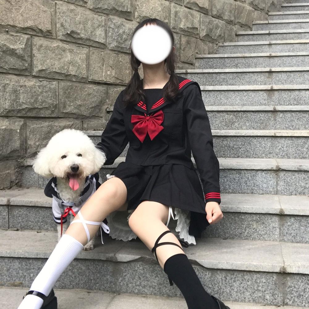 セーラー服 リボン付き伝統デザインセーラー服